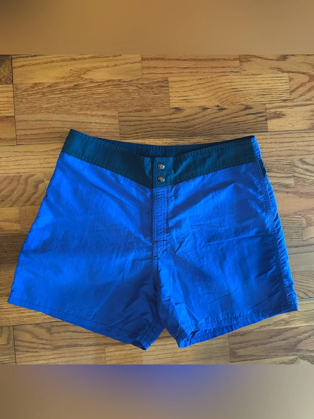Quiksilver Blue Swim Trunks with Navy Waistband